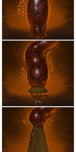 anthro border dialogue hyper_prolapse male prehensile_prolapse prolapse prolapse_vore solo vore white_border james_howard patreon subscribestar aamon_2_(james_howard) bat demon mammal absurd_res comic digital_media_(artwork) hi_res
