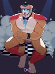 5_fingers biped claws embarrassed fingers humanoid_hands machine male solo hexedcoin five_nights_at_freddy's five_nights_at_freddy's:_security_breach scottgames steel_wool_studios glamrock_freddy animatronic bear mammal robot 2021 colored hi_res