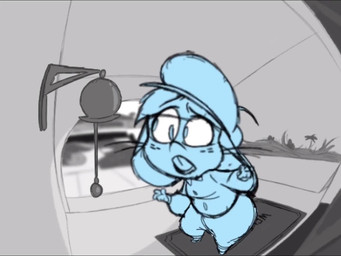 anthro bell big_butt blue_body bottom_heavy breaking buckteeth building butt camera car clothed clothed_anthro clothed_female clothing embarrassed female fisheye_lens freckled_face freckles fully_clothed fully_clothed_anthro fully_clothed_female hat headgear headwear house neighborhood profanity ringing ringing_bell solo teeth thick_thighs vehicle welcome_mat wide_hips silentjack doorbell_chud mia_mouse mammal mouse murid murine rodent 2026 4:3 animated black_and_white monochrome short_playtime sound video voice_acted