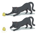 ambiguous_gender black_eyes feral food fruit lemon plant simple_background solo white_background haika thour_(meme) domestic_cat felid feline felis mammal 2024 hi_res meme