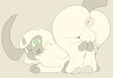 anus backsack balls big_butt butt claws feral fur genitals green_eyes hair looking_at_viewer looking_back male open_mouth presenting presenting_hindquarters simple_background solo teeth toe_claws backsash nintendo pokemon kine_(absol) absol generation_3_pokemon mammal pokemon_(species) 2019 digital_media_(artwork) hi_res sketch