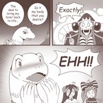 1:1 ainz_ooal_gown albedo_(overlord) animated_skeleton anthro blush bodily_fluids bone comic crusch_lulu crying demon dialogue english_text female hi_res human humanoid lizard lizardman lizardman_(overlord) male male/female mammal monochrome overlord_(series) reptile sad scalie shalltear_bloodfallen shocked skeleton speech_bubble succubus surprise surprised_expression tears text undead vampire vavacung