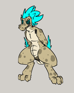 3_toes animal_genitalia anthro anus blue_eyes digitigrade feet genital_slit genitals grin looking_at_viewer male short_tail simple_background smile solo standing tail toes runawaydanish halo_(series) microsoft xbox_game_studios kol_(runawaydanish) alien kig-yar ruuhtian scalie colored hi_res