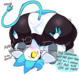 autocunnilingus autofacesitting big_butt blush butt butt_grab cable_tail dialogue electrical_plug_tail facesitting female hand_on_butt huge_butt masturbation oral oral_masturbation sitting_on_another solo speech_bubble square_crossover tail text vaginal vaginal_masturbation wobbling manog70 deltarune undertale_(series) tasque_manager darkner 2022 absurd_res english_text hi_res translated