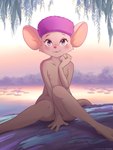 anthro blush covering covering_crotch covering_self female flat_chested nipples nude ring shy solo ancesra disney the_rescuers_(disney) miss_bianca_(the_rescuers) mammal mouse murid murine rodent 3:4 absurd_res digital_media_(artwork) hi_res shaded