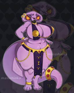 anthro anthrofied belt big_breasts bodily_fluids bottomwear breasts clothed clothed_female clothing female furgonomic_piercing furgonomics gold_(metal) hair huge_breasts navel non-mammal_breasts non-mammal_navel overweight overweight_anthro overweight_female piercing pokemorph pose purple_body ring_piercing shirt skirt snake_hood snake_hood_piercing solo tail tall tattoo thick_tail tongue topwear wide_hips massshinka mythology nintendo pokemon fan_character arbok generation_1_pokemon pokemon_(species) reptile scalie snake absurd_res hi_res pinup