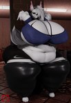 belly big_breasts big_butt breasts butt clothed clothing female happy huge_breasts huge_butt huge_hips huge_thighs hyper hyper_breasts hyper_butt looking_at_viewer muscular overweight partially_clothed slightly_chubby solo standing strong_female subway tall thick_thighs waiting wide_hips vep125 helluva_boss loona_(helluva_boss) hi_res