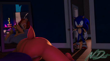 anal anal_penetration anthro barefoot bedroom blue_body blue_fur bodily_fluids butt buttplug buttplug_in_ass buttplug_insertion canon_couple chaos_emerald clothed clothing dildo duo feet female fingering fur gem genitals gloves hair handwear male male/female mirror object_in_ass penetration plug_(sex_toy) plug_insertion sex_toy sex_toy_in_ass sex_toy_insertion shocked walk-in neondonut archie_comics sega sonic_the_hedgehog_(archie) sonic_the_hedgehog_(comics) sonic_the_hedgehog_(series) sally_acorn sonic_the_hedgehog eulipotyphlan hedgehog mammal 16:9 3d_(artwork) digital_media_(artwork) hi_res source_filmmaker_(artwork) widescreen