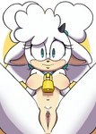 accessory bell bell_collar breasts collar cowbell female front_view fur genitals hair_accessory looking_at_viewer navel pussy simple_background solo spread_legs spreading tan_body teal_eyes white_body white_fur asmadeus tenshigarden idw_publishing sega sonic_the_hedgehog_(comics) sonic_the_hedgehog_(idw) sonic_the_hedgehog_(series) lanolin_the_sheep_(sonic) bovid caprine mammal sheep absurd_res hi_res