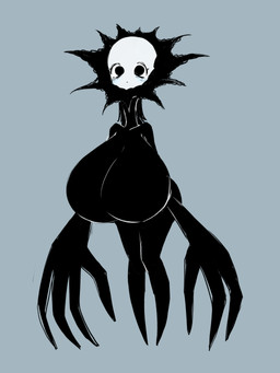 big_breasts biped black_body blush blush_lines breasts featureless_breasts featureless_feet feet female fingers front_view huge_breasts not_furry nude nude_female simple_background solo standing ab_fr_tn fish!_(game) sunman_(fish!) humanoid monster 2026 3:4 digital_media_(artwork) hi_res sketch