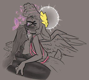 4_fingers age_difference alternate_species alternate_universe ancient_greece animal_genitalia animal_penis anthro anthro_on_anthro back_wings blush blushing_profusely bodily_fluids bottomwear breath clothed clothed_anthro clothed_female clothed_male clothing dress drooling drunk duo equine_genitalia equine_penis erection erection_under_clothing eyebrows eyelashes faceless_anthro faceless_character faceless_male feathered_wings feathers female female_anthro female_focus fingers flat_chested fur genitals half-closed_eyes halo hand_on_leg hand_on_thigh imminent_sex interspecies laurel_wreath loincloth looking_at_genitalia looking_at_penis male male/female male_anthro medial_ring narrowed_eyes older_male open_mouth penis penis_on_face purple_eyes saliva scut_tail short_tail snout solo_focus substance_intoxication sweat sweaty_face tail teeth wings wool_(fur) soulcentinel hellaverse helluva_boss collin_(helluva_boss) keenie_(helluva_boss) angel bovid caprine cherub goat mammal satyr sheep 2025 spot_color story story_in_description
