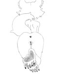 anthro anus butt claws female from_behind_position genitals hair nude pawpads paws posed presenting presenting_hindquarters presenting_pussy pubes pussy rear_view sex short_hair efradraws northwind_(efradraws) kasni_(efradraws) canid canine canis mammal wolf absurd_res graphite_(artwork) hi_res monochrome sketch traditional_media_(artwork)