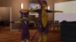 anthro anthrofied duo female pokemorph t-pose young young_anthro sumeriandragon nintendo pokemon felid generation_5_pokemon liepard mammal pokemon_(species) purrloin 16:9 3d_(artwork) digital_media_(artwork) hi_res source_filmmaker_(artwork) widescreen