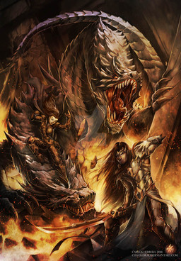 brown_hair clothed clothing female group hair open_mouth scales smile teeth tongue trio chaos-draco mythology dragon human mammal mythological_creature mythological_scalie scalie 2015 digital_media_(artwork) hi_res
