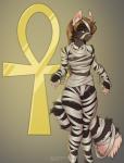 anthro black_body black_fur breasts clothed clothing dipstick_tail female fur hair looking_at_viewer markings multicolored_tail mummy_costume mummy_wrappings simple_background solo tail tail_markings white_body white_fur reaper3d kiara_aman domestic_cat felid feline felis mammal 2019 digital_media_(artwork) hi_res