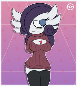 black_clothing black_legwear black_thigh_highs blue_eyes border breasts clothing eyelashes female hair legwear not_furry outline pink_background purple_hair red_clothing red_sweater red_topwear simple_background solo spikes spikes_(anatomy) sweater thigh_highs three-quarter_view topwear white_body white_border white_outline superbage nintendo pokemon uri_(bage21) gardevoir generation_3_pokemon humanoid pokemon_(species) 2024 absurd_res colored digital_media_(artwork) flat_colors hi_res portrait three-quarter_portrait