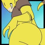 anthro butt butt_slap femboy jiggling male slap solo spanking blaque-dreem-eater nintendo pokemon fan_character volsar abra generation_1_pokemon pokemon_(species) 1:1 2d_animation animated low_res motion_tweening short_playtime