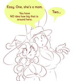>:< anthro arm_around_shoulders big_breasts bodily_fluids bow_tie breasts cleavage closed_frown clothed clothed_anthro clothed_female clothing collarbone dialogue duo eyelashes female floating_eyebrows frown furgonomic_baseball_cap furgonomic_hat furgonomic_headwear furgonomic_witch_hat furgonomics gloves handwear hat headgear headwear huge_breasts long_ears looking_at_another midriff mouth_closed navel speech_bubble sweat sweatdrop tail text under_boob witch_hat theycallhimcake frannie_funbun totty_(theycallhimcake) canid canine canis domestic_dog lagomorph leporid mammal rabbit 2015 digital_drawing_(artwork) digital_media_(artwork) english_description english_text half-length_portrait portrait restricted_palette sketch