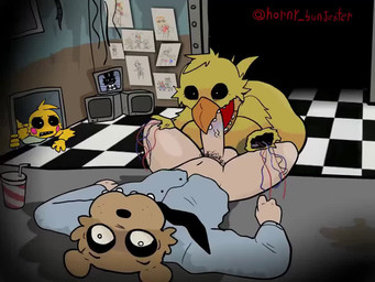 anthro anthro_penetrated beak beak_fetish beak_play beak_sex beakjob big_butt black_eyes blue_clothing blue_shirt blue_topwear blush bodily_fluids bottomless butt clothed clothing deep_throat fellatio female female_on_human female_penetrated fingers freddy_mask_(fnaf) genitals group human_on_robot human_penetrating_female machine male male/female male_penetrating male_penetrating_female oral oral_penetration pantsless pantsless_male penetration penile penis penis_in_mouth saliva saliva_on_penis sex shirt sound_effects teeth tongue topwear trio wire yellow_body horny_bunjester five_nights_at_freddy's five_nights_at_freddy's_2 scottgames freddy_(fnaf) jeremy_fitzgerald toy_chica_(fnaf) withered_chica_(fnaf) animal_humanoid animatronic avian avian_humanoid bird bird_humanoid chicken chicken_humanoid galliform galliform_humanoid human humanoid mammal phasianid robot robot_anthro 2025 2d_animation 4:3 animated digital_media_(artwork) short_playtime webm