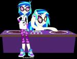 arm_warmers armwear blue_hair clothing duo electronics eyewear female footwear glasses hair headphones horn legwear multicolored_hair musical_note musical_symbol portable_music_player record_player shoes simple_background smile sneakers socks stockings sunglasses symbol transparent_background turntable_(decks) two_tone_hair vector-brony apple_inc. equestria_girls friendship_is_magic hasbro ipod my_little_pony mythology vinyl_scratch_(eg) vinyl_scratch_(mlp) equid equine human mammal mythological_creature mythological_equine unicorn 2014 absurd_res alpha_channel hi_res