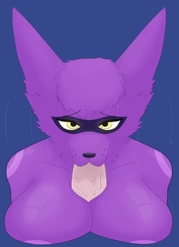 anthro breast_play breasts disembodied_penis duo fellatio female female_focus first_person_view fur genitals glowing glowing_eyes glowing_genitalia human_on_anthro interspecies looking_at_viewer male male/female male_pov mostly_offscreen_character mostly_offscreen_male oral penile penis purple_body purple_fur sex solo_focus sucking titfuck whisker_spots wide_hips yellow_eyes tulipfox21 racun demon human mammal procyonid raccoon absurd_res hi_res