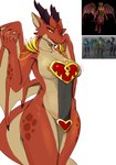 anthro areola breasts claws female horn looking_at_viewer membrane_(anatomy) membranous_wings non-mammal_breasts simple_background solo tail wings treyer blizzard_entertainment european_mythology mythology warcraft dracthyr dragon mythological_creature mythological_scalie scalie western_dragon absurd_res hi_res