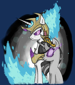 corruption duo female feral hair horn multicolored_hair princess purple_hair royalty two_tone_hair xscaralienx friendship_is_magic hasbro my_little_pony mythology princess_celestia_(mlp) twilight_sparkle_(mlp) equid equine mammal mythological_creature mythological_equine unicorn alpha_channel