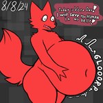 1:1 3_fingers absurd_res adventures_with_anxiety anthro anthro_pred beebee_(adventures_with_anxiety) belly big_belly biped butt canid canine canis dialogue digital_drawing_(artwork) digital_media_(artwork) english_text fingers fully_inside fur hand_on_belly hand_on_own_belly hi_res inside_stomach looking_at_own_belly male mammal navel nude open_mouth oscarvornm raised_tail red_body red_fur rumbling_stomach size_difference slightly_chubby soft_vore solo sound_effects tail text thick_thighs tongue vore vore_day vore_day_2024 wide_hips wolf