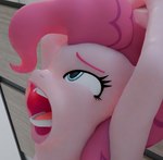 anthro anthrofied blue_eyes eyebrows female funny_face fur hair humor open_mouth pink_body pink_fur pink_hair solo teeth degen3d friendship_is_magic hasbro my_little_pony pinkie_pie_(mlp) earth_pony equid equine horse mammal pony 3d_(artwork) digital_media_(artwork) hi_res