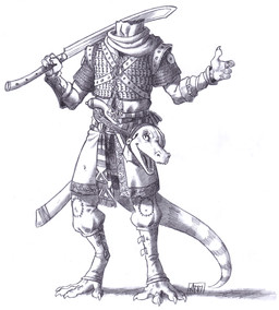 4_fingers anthro armor biped chainmail claws clothing finger_claws fingers flintlock_pistol footwear furgonomic_footwear furgonomics headless holding_melee_weapon holding_object holding_sword holding_weapon looking_at_viewer male male_anthro melee_weapon scabbard scale_armor smile smiling_at_viewer solo standing sword toe_claws vambrace weapon 0laffson scalie 2026 full-length_portrait hi_res portrait traditional_media_(artwork)