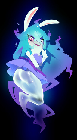 anthro blue_hair blush butt clothed clothing dress fangs female hair long_hair looking_at_viewer multicolored_hair open_mouth open_smile simple_background smile smiling_at_viewer solo teeth translucent translucent_body two_tone_hair upskirt white_body combos-n-doodles mario_bros mario_plus_rabbids_sparks_of_hope nintendo raving_rabbids rayman_(series) ubisoft midnite_(mario_plus_rabbids) ghost lagomorph mammal rabbid spirit 2022 absurd_res hi_res
