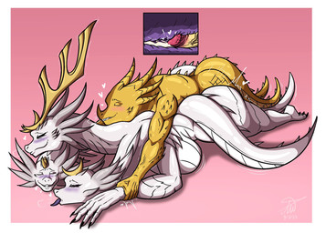 2_tails 3_heads 3_tails anal anal_penetration anthro antlers big_breasts big_butt bodily_fluids breasts butt cum cum_in_ass cum_inside duo female female_penetrated from_behind_position genital_fluids grabbing_from_behind horn larger_female larger_penetrated larger_sub male male/female male_penetrating male_penetrating_female mount mounting multi_head multi_tail muscular muscular_anthro muscular_female muscular_male penetration pinned pinned_to_ground sex size_difference smaller_male submissive tail thick_thighs wrist_grab mrundead european_mythology godzilla_(series) greek_mythology mythology toho kevin_(godzilla) king_ghidorah moonhidora_(clevzx) dragon hydra mythological_creature mythological_scalie scalie space_dragon hi_res