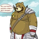 anthro bandage belly big_belly brown_body humanoid_hands kemono male moobs nipples overweight overweight_male scar solo tattoo mtflying30371 bear mammal 1:1 2018 hi_res