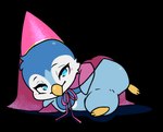 bedroom_eyes cape clothing female feral narrowed_eyes seductive solo honeytongue draw_me_like_one_of_your_french_girls nintendo pokemon princess_waddle generation_4_pokemon piplup pokemon_(species) alpha_channel hi_res meme