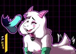 anthro breasts collar duo female foreskin genitals horn humanoid_genitalia humanoid_penis intersex intersex/male male penis pubes tail tail_motion tailwag sashimiren deltarune undertale_(series) kris_(deltarune) ralsei bovid caprine goat human mammal hi_res