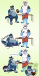 angry anthro attribute_theft belly belly_peeking_out big_belly blue_body blue_fur body_swap book broken_chair chair clothing dialogue duo exposed_belly exposed_butt fit_to_fat fur furniture growth hair looking_at_self magic magic_user male muscle_growth muscular obese obese_anthro obese_male overweight overweight_anthro overweight_male pink_hair purple_hair shirt simple_background size_difference size_theft speech_bubble tank_top topwear torn_clothing undersized_clothing weight_gain shikakaka toza yukon bear canid canine canis mammal wolf series_(disambiguation) hi_res