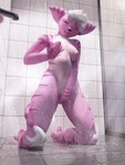 anthro bathing black_nose breasts eyes_closed female fur hair masturbation navel pink_body pink_fur showering solo tail tail_tuft tuft vaginal vaginal_masturbation white_hair gawkinn ratchet_and_clank sony_corporation sony_interactive_entertainment fan_character tash_(fpk) lombax mammal 3d_(artwork) digital_media_(artwork) hi_res story story_in_description