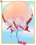 air_inflation anal anal_penetration anthro belly belly_expansion belly_inflation breasts clothing doctor expansion female floating helium_tank hose hose_inflation inflation nipples penetration solo wardrobe_malfunction derp_u_shire antelope bovid gazelle mammal absurd_res hi_res