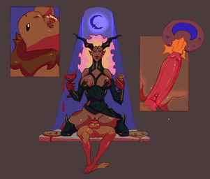 anthro anthro_penetrating anthro_penetrating_humanoid areola balls black_sclera breasts brown_areola brown_body brown_nipples brown_skin clothing clothing_aside container cup curved_horn dress dress_aside duo erection female female_penetrated fire flaming_hair genitals goblet grey_background half-closed_eyes horn humanoid_genitalia humanoid_on_anthro humanoid_penetrated humanoid_penis humanoid_vulva looking_pleasured male male/female male_penetrating male_penetrating_female narrowed_eyes neck_tuft nipple_slip nipples penetration penile penile_penetration penis penis_in_vagina perineum pseudo_hair sex simple_background size_difference tuft vaginal vaginal_penetration vulva twostrokemouse bechamel_(fuzzamorous) demon demon_humanoid humanoid mammal mouse murid murine rodent 2025