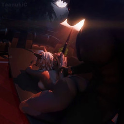 anthro big_butt big_penis butt doggystyle dominant dominant_male duo eyewear female from_behind_position fur furniture genitals glasses hair holding_tail lamp larger_male male male/female moan muscular muscular_male night penis sex sex_on_table size_difference smaller_female submissive submissive_female table tail wearing_glasses white_body white_fur white_hair taanukic epic_games fortnite fortnite:_battle_royale thunder_(fortnite) wolfie_(fortnite) canid canine canis humanoid lizard mammal reptile scalie wolf 1:1 3d_(artwork) animated digital_media_(artwork) short_playtime sound webm