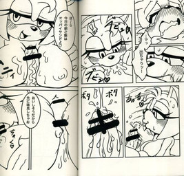 anthro big_breasts blush breast_play breasts censor_bar disembodied_penis dominant dominant_female duo erection fellatio female female_focus female_penetrated genitals ineffective_censorship male male/female male_penetrating male_penetrating_female oral oral_penetration penetration penile penis sex solo_focus submissive submissive_male text titfuck young michiyoshi sega sonic_the_hedgehog_(series) amy_rose miles_prower canid canine eulipotyphlan fox hedgehog mammal censored comic japanese_text monochrome source_request translation_request