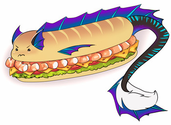 ambiguous_gender cheese dairy_products fin fluffy fluffy_tail food fruit grumpy lettuce plant sandwich_(food) shrimp_(food) simple_background solo submarine_sandwich tail tomato vegetable white_background arh aquatic fish food_creature 2017 digital_media_(artwork)