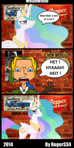 batman batman_(series) blind_dates comic equine female friendship_is_magic horse human link male mammal my_little_pony pony princess_celestia_(mlp) princess_luna_(mlp) roger334 tgi_friday's the_legend_of_zelda video_games
Rating: Safe
Score: 2
User: EurynomeEclipseVII
Date: February 15, 2014 batman batman_(series) blind_dates comic equine female friendship_is_magic horse human link male mammal my_little_pony pony princess_celestia_(mlp) princess_luna_(mlp) roger334 tgi_friday's the_legend_of_zelda video_games
Rating: Safe
Score: 2
User: EurynomeEclipseVII
Date: February 15, 2014