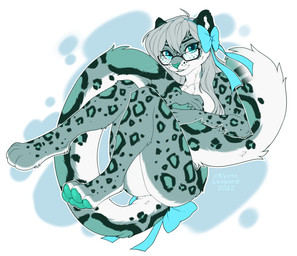 4_toes 5_fingers accessory anthro blue_eyes bow_(feature) bow_accessory bow_ribbon breasts digitigrade eyebrows eyelashes eyewear feet female fingers fur fur_markings furgonomics glasses grey_body grey_fur grey_hair hair hair_accessory hair_bow hair_ribbon long_hair looking_at_viewer markings nude pawpads ribbons smile snout solo tail tail_accessory tail_bow tail_ribbon toes kyotoleopard felid feline mammal pantherine snow_leopard 2022 digital_media_(artwork) hi_res