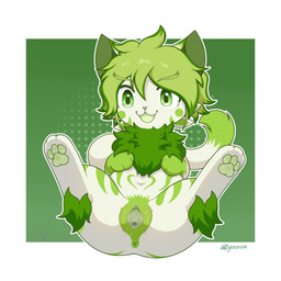 anus cat_smile cat_tail chest_tuft clitoris dipstick_tail faux_gaping feet female female_feral feral front_view fur fur_markings fur_tuft genitals gloves_(marking) green_background green_body green_eyes green_fur green_hair green_pawpads green_vulva hair hindpaw humanoid_genitalia humanoid_genitalia_on_feral humanoid_vulva humanoid_vulva_on_feral inner_labia leg_tuft markings multicolored_body multicolored_fur navel pawpads paws quadruped simple_background solo tail tail_markings text tuft two_tone_body two_tone_fur urethra vulva white_background white_body white_fur zyuuniie domestic_cat felid feline felis mammal 1:1 2025 alternate_version_at_source artist_name cel_shading digital_drawing_(artwork) digital_media_(artwork) hi_res shaded