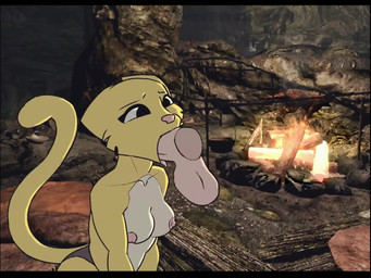 anthro balls balls_deep big_penis bodily_fluids breasts cave deep_throat duo fellatio female fur genitals male male/female neck_bulge oral oral_penetration penetration penile penis saliva saliva_string sex solo sound_effects tail throat tongue tongue_out yellow_body yellow_fur sound_warning strykersart third-party_edit bethesda_game_studios microsoft prequel_adventure skyrim the_elder_scrolls katia_managan domestic_cat felid feline felis humanoid khajiit mammal animated short_playtime sound sound_edit video