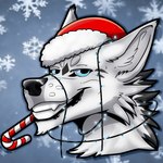 1:1 animated anthro christmas female holidays icon new_year portrait short_playtime solo zhekathewolf ztw2023 ztw2024