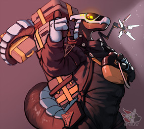 anthro clothed clothing front_view fully_clothed logo looking_at_viewer machine male package_box screen_eyes simple_background solo standing synthetic tail three-quarter_view sjey_arts death_stranding denshi_(tabbzz_47) android robot robot_anthro scalie synth_(vader-san) 2025 artist_logo digital_drawing_(artwork) digital_media_(artwork) hi_res shaded shaded_line_art simple_shading warm_colors