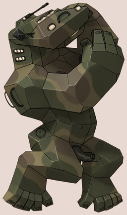 abstract_art camo cubism erection feet foreskin genitals larger_but_small low_poly machine male muscular muscular_male not_furry penis polygonal_body simple_background small_penis solo tank_(vehicle) toes turret vehicle weapon ravuer humanoid absurd_res hi_res