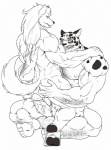 abs anal anal_fingering anthro anthro_penetrated balls biceps big_balls big_muscles big_penis biped bodily_fluids cum duo erection fangs feet fingering fingering_partner fur genital_fluids genitals hairy hand_on_butt human_on_anthro human_penetrating human_penetrating_anthro humanoid_feet interspecies male male/male male_penetrated male_penetrating male_penetrating_male muscular muscular_male nipples nude pawpads penetration penis plantigrade pubes sex tail teeth kyuuhari guin_saga hazardbarzard guin haz canid canine canis felid human hybrid leopard mammal pantherine wolf hi_res